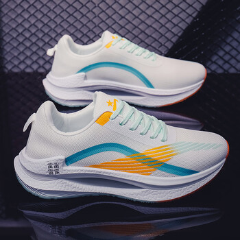 鸿星尔克绝影弹速跑步鞋男旋转扣春季赛道回弹缓震防滑