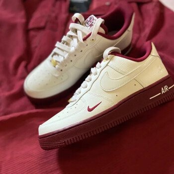 af,男鞋板鞋权志龙40周年纪念款空军一号男休闲运动小 40周年酒红 36.