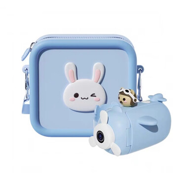 可打印相机女童男孩dv双摄变焦摄像机礼物小熊相机dv32g版挎包5000w