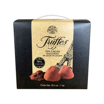 乔慕（Truffles）法国乔慕松露形巧克力70%纯可可脂巧克力500g礼盒节日送礼 70% 礼盒装 1kg 纯可可到25年6月