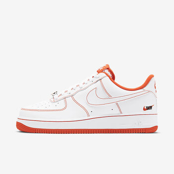 耐克nikeairforce1low洛克公园男女低帮板鞋白橙色ct2585100ct2585100