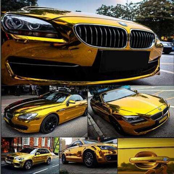 进汽车金属电镀膜银色亮面镜面膜可拉伸镀铬膜全车身改色膜 普通亮面