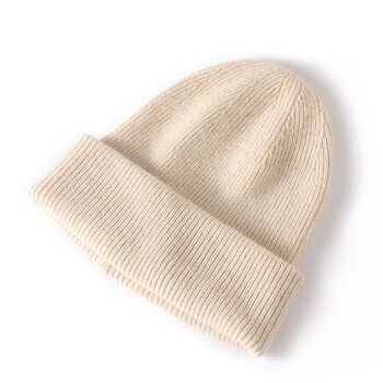 annaetter帽子女冬季新款百搭加厚抽条针织护耳帽男防风保暖毛线包头