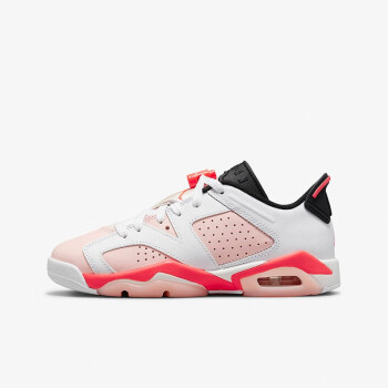 耐克 nike女鞋air jordan 6 retro low aj乔6白樱花粉 女子低帮休闲