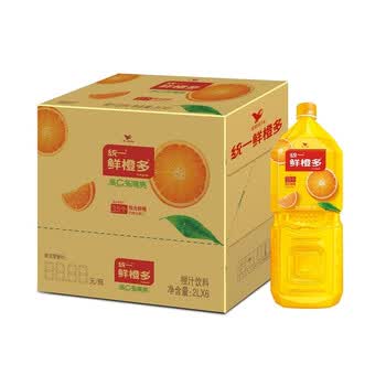 统一 鲜橙多 2l*6瓶 整箱装 橙汁饮料 (新老包装随机发货)