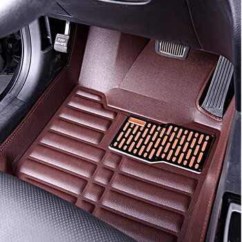 适用于适用于汽车脚垫半包围专用整套三块08年09款10款 咖啡色适用于