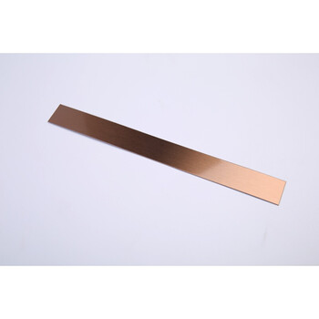 钛金背景墙吊顶金属收边平板条免打孔自粘压条 自粘拉丝玫瑰金/10mm宽