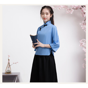 利来俏(lilaiqiao)民国风女装学生装复古中国风五四青年中山装毕业