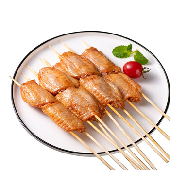 蜀海 奥尔良风味 鸡翅烧烤串250g(50g*5串)腌制鸡翅中串 国产生鲜鸡肉