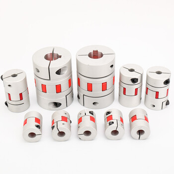 定制适用于梅花联轴器带键槽丝杆弹性大扭矩重型步进伺服电机铝合金连