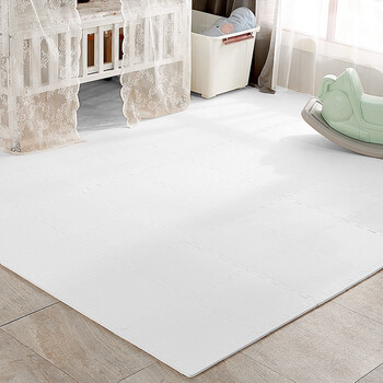 泡沫拼接爬行垫地垫加厚防滑防潮宝宝地垫卧室爬爬垫子白色606012树叶