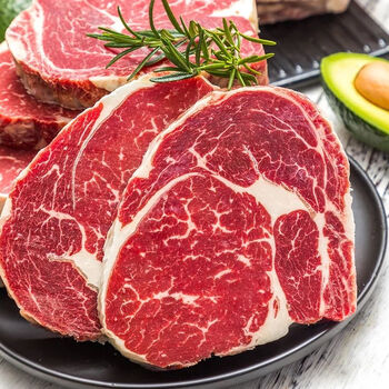 探牛者新鲜原切牛排雪花厚切牛排儿童营养原味不腌10份1500克刀叉酱