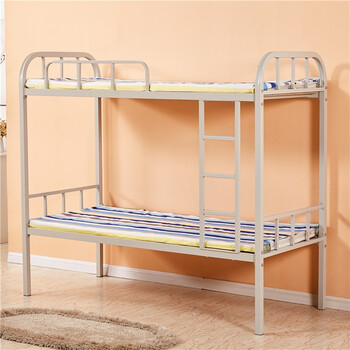 高低床铁床宿舍学生员工床铁艺架子床双人床12m宽2m长加厚加固上下床