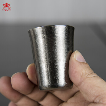 康钛纯钛小酒杯钛酒杯烈酒酒杯白酒杯钛合金酒具单层酒盅40ml2个酒杯