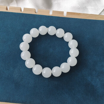 媞陌冰透灰仿菩提手串绕指柔渐变灰色学生版玻璃珠盘玩圆珠手链配饰品