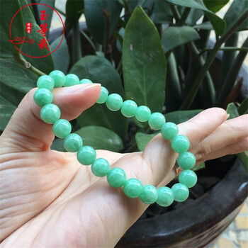 5mm男女款手串 冰糯种翡翠手链