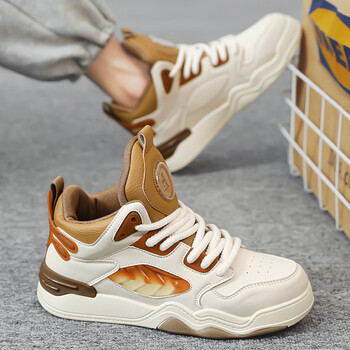 耐克森休闲运动鞋男秋季厚底帆布白色板鞋学生冬季内增高百搭高帮小白