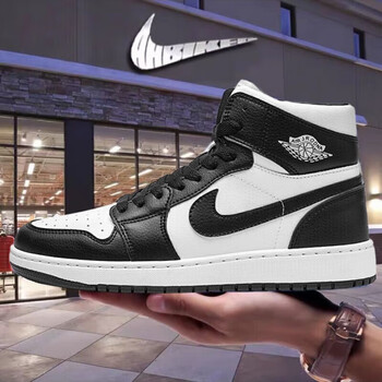 linikerb耐口克2023新款2023款空军一号高帮aj休闲aj高品质高帮黑白全