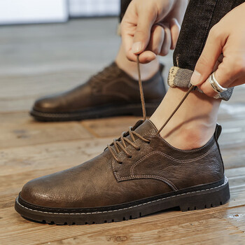 皮鞋男结婚新郎鞋男士商务正装英伦休闲鞋子男鞋夏季透气男款卡其色43