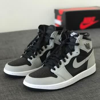 耐克(nike) aj1 high 影子灰乔一高帮影子灰 头层皮气垫鞋男女母婴