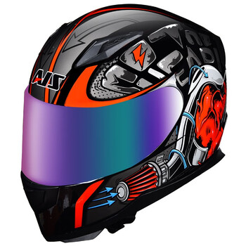 ais艾狮头盔男女士电动摩托车电瓶车个性四季夏季机车全盔蓝牙槽骑士