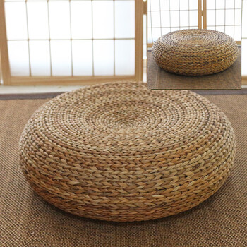 草编蒲团坐垫地板日式加厚圆形茶道藤编榻榻米垫瑜伽打坐禅修坐墩芭蕉