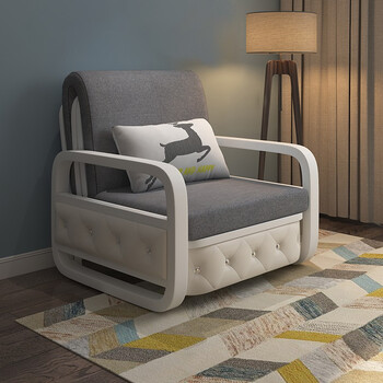 藤彩折叠沙发床单人1米宽小户型抽拉式客厅阳台的多功能两用可伸缩床