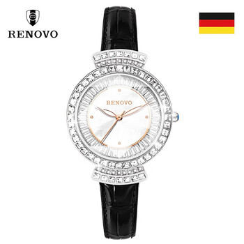 renovo德国品质手表女满天星镶钻潮流时尚女士腕表送女友老婆生日礼物