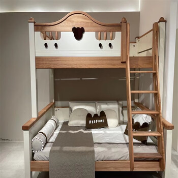 全友家居红檀木双层床实木双层床上下床儿童床汽车双层床1200mm2000mm