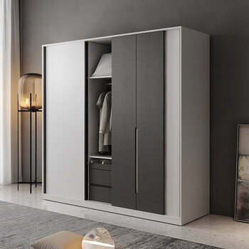 北欧轻奢小户型主卧衣柜现代极简风大衣橱组合 【白木纹色】单衣柜 1