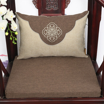 皇宫椅坐垫艺必旭中式沙发坐垫办公室椅垫靠垫腰枕皇宫圈圈椅椅垫定做