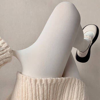 白色打底裤白色连裤袜女春季jk天鹅绒丝袜ita薄款春秋打底袜子 纯白2