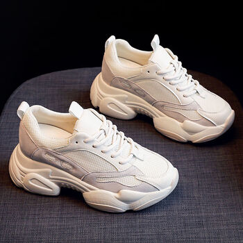 红蜻蜓内增高老爹鞋女秋季新款超火学生韩版百搭网红厚底休闲运动鞋