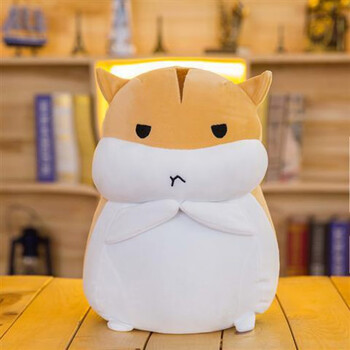 娃娃玩偶毛绒玩具睡觉抱枕创意生日礼物超柔老鼠棕色生气60厘米送瓜子