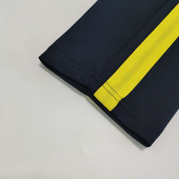 运动裤藏蓝色宽黄条初高中男女学生休闲直筒裤 藏蓝色-粗黄杠(浅黄条)