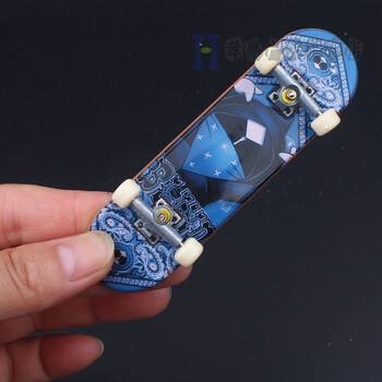 手指滑板 9.5厘米迷你指尖玩具儿童塑料95mm青少年 18-1 蒙面浅蓝