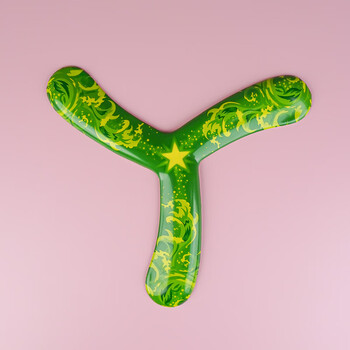 回旋镖4-12岁 儿童回旋镖三叶回力标飞去来器软飞盘飞碟飞镖户外远