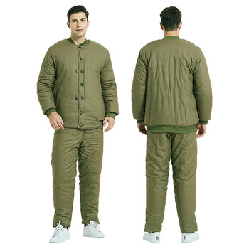 八路军衣服劳保棉花棉袄裤保暖防寒加厚冷库煤矿87老式军绿棉服棉衣男