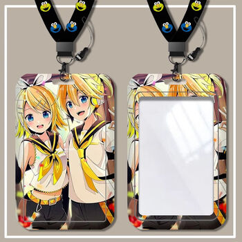 酷酷藤镜音双子卡套周边中学生滑盖卡套证件地铁卡动漫二次元校牌15号