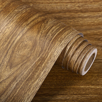 乐尔曼复古木纹贴纸仿实木木头3d立体仿真木柜贴纸翻新自粘木质家具