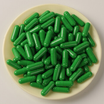 糯米淀粉空囊 植物食用胶囊壳 空胶囊壳外壳胶囊皮 空心绿色胶囊 0号