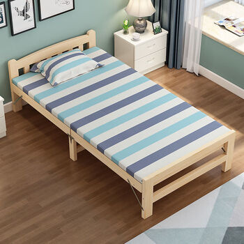 辰琪折叠床家用简易经济型办公室单人床午休床实木出租房小床双人封闭