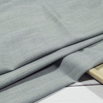棉麻布料服装面料进口工艺弹力麻布薄夏季亚麻连衣618入口浅灰色1米价
