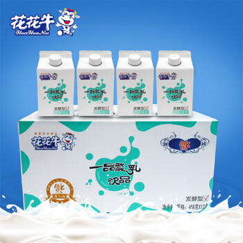花花牛妙酸乳河南特产花花牛一品酸乳饮品458g12盒整箱含乳饮料发酵乳