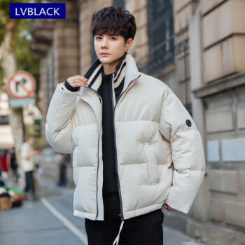 lvblack奢侈品國際大牌男裝立領羽絨服男士潮牌2022年冬季新款青少年