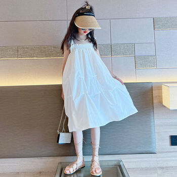 乔班迪(qiaobandi)女童吊带连衣裙洋气夏装中大儿童背心裙3-15岁女孩