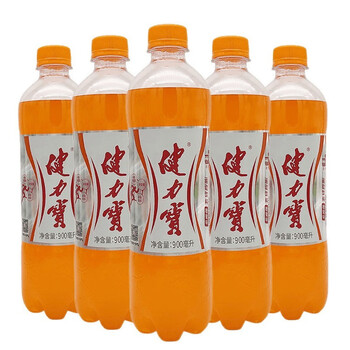 健力宝(jianlibao)橙蜜味运动饮料900ml*9瓶装汽水大瓶碳酸果汁90后