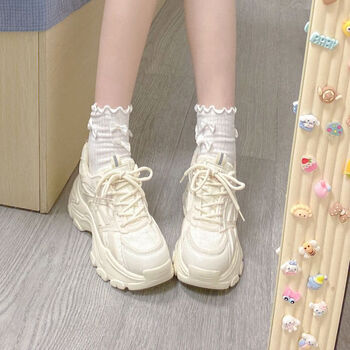 异彬小码女鞋323334网面鞋增高老爹鞋小众女鞋老爹鞋女2024秋季ins潮