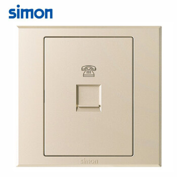 SIMON西蒙电话插座面板 86型暗装 E3系列一位电话插座 305214 香槟金色