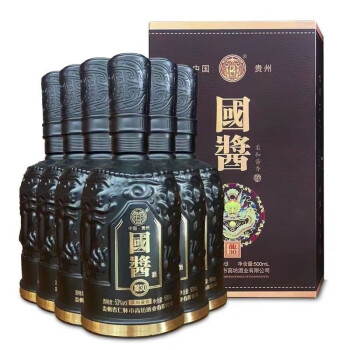 貴州國醬龍30 醬香型白酒53度500ml*6瓶整箱高端送禮自飲純糧酒 醬香